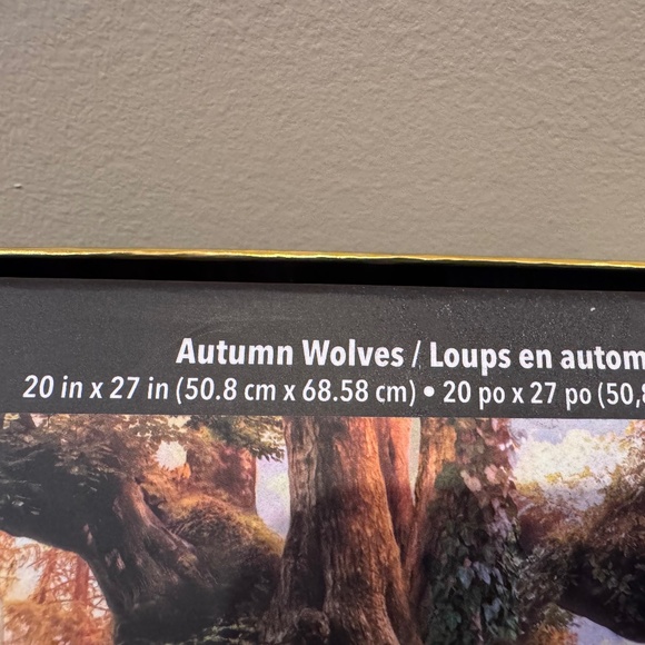❤️❤️3/$25 1000 Piece jigsaw puzzle "Autumn Wolves" by Big Ben Luxe - Picture 3 of 5
